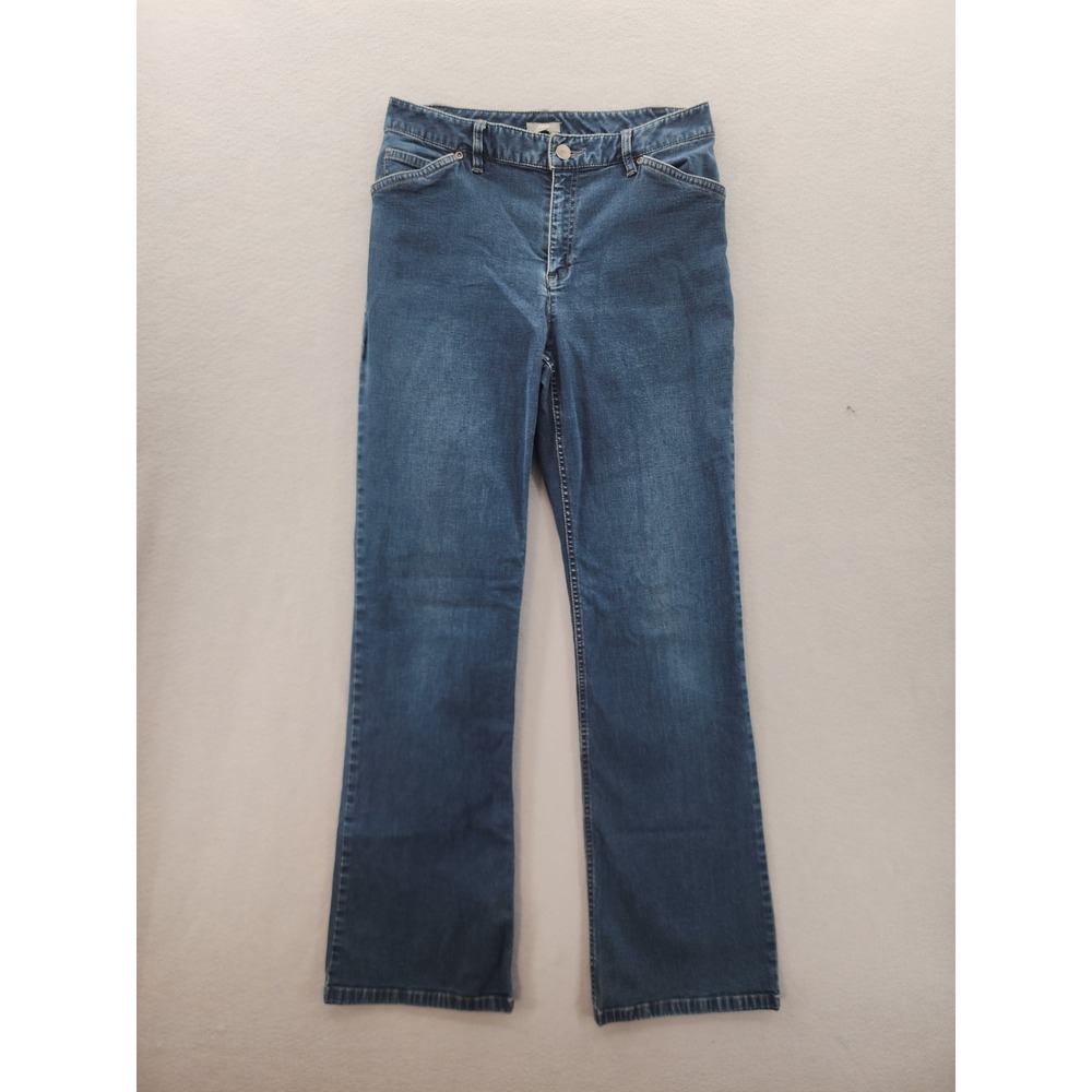 J. Jill Bootcut Jeans‎ Womens 6 Medium Wash Blue Stretch Denim Casual Classic